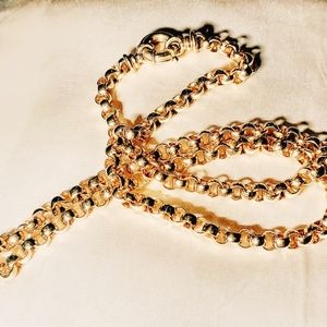Vintage Joan Rivers Gold Plated Rolo Chain Necklace